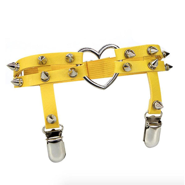 Sexy Heart Spiked Garter