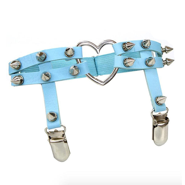 Sexy Heart Spiked Garter