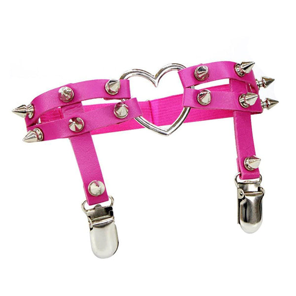 Sexy Heart Spiked Garter