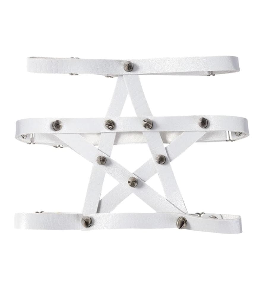 Gothic Studded Pentagram Harness