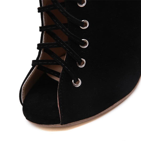 Gladiator Cross Strap Heel Boots