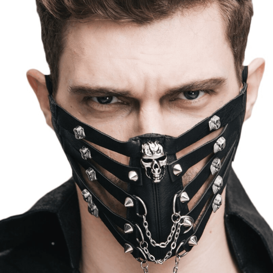 Skull Cage Leather Mask