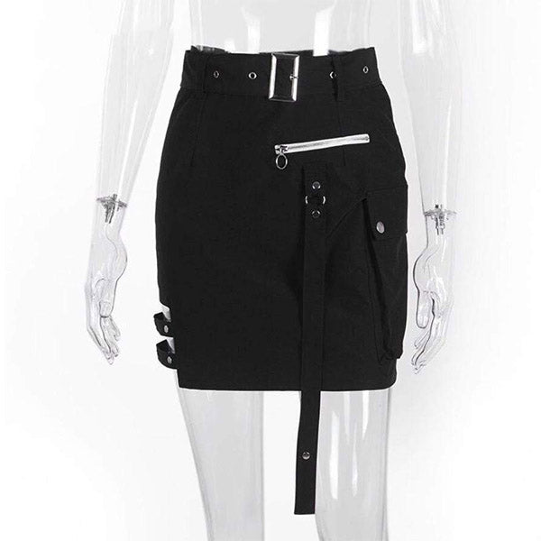 Gothic Grunge Zipper Skirt