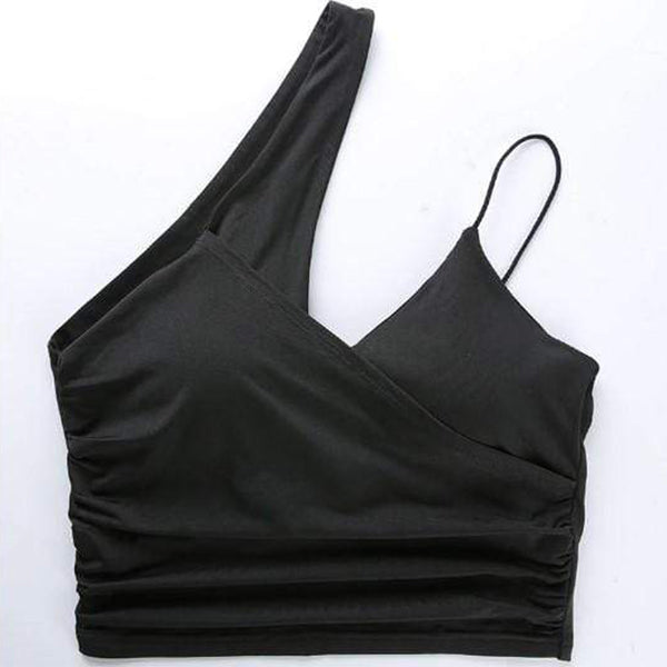 Gothic Asymmetric Crop Top