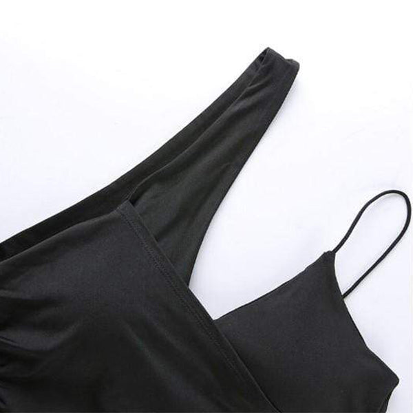Gothic Asymmetric Crop Top