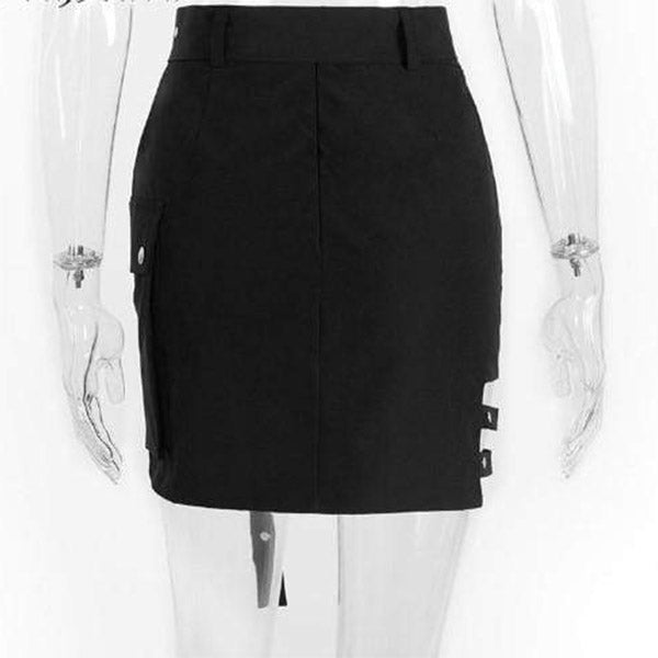 Gothic Grunge Zipper Skirt