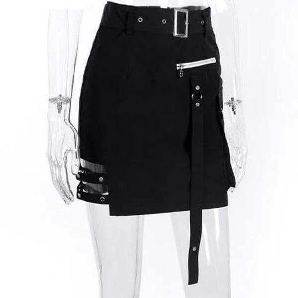 Gothic Grunge Zipper Skirt