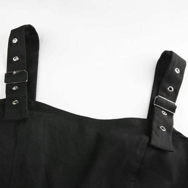 Gothic Punk Eyelet Metal Chain Top