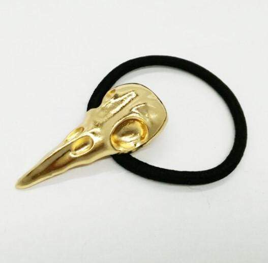 Bird Skull Goth Hair Band Rope