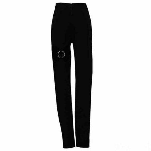 Gothic Hollow Out High Waist Pants