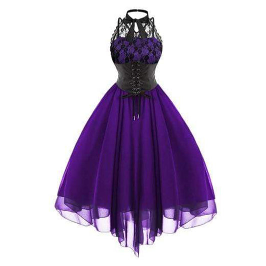 Gothic Bow Vintage Corset Dress