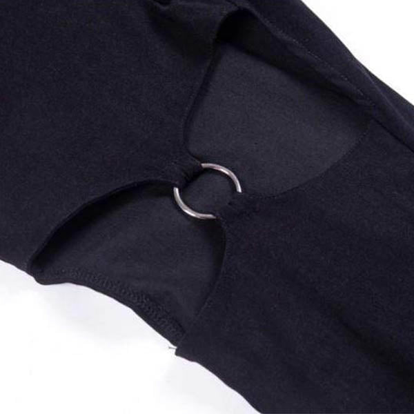 Gothic Hollow Out High Waist Pants
