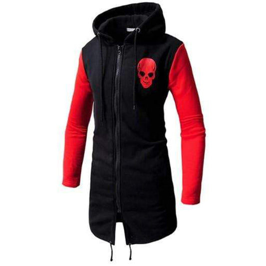 Retro Skull Pullover Long Sleeve Hoodie