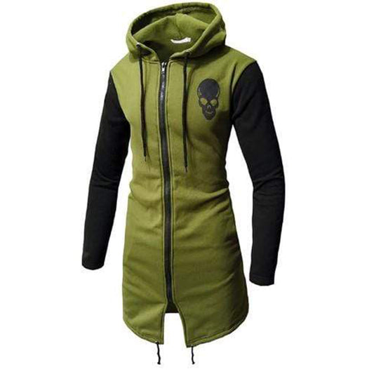 Retro Skull Pullover Long Sleeve Hoodie