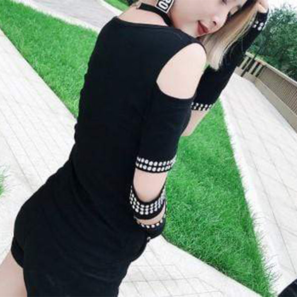 Gothic Diamonds Off Shoulder T-Shirt