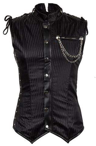 Striped Collar Steampunk Gothic Corset