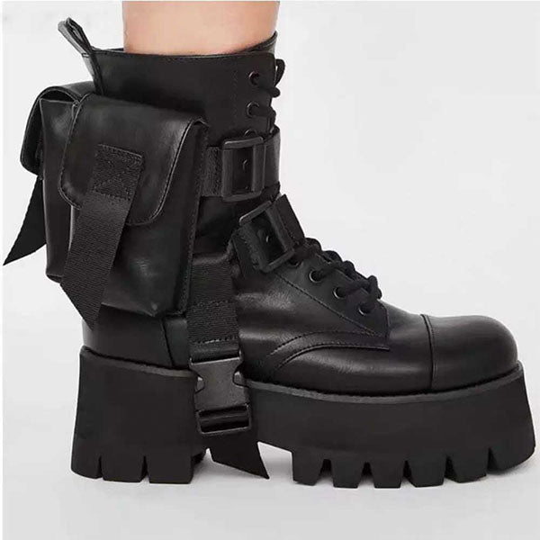 Chunky Black Goth Boots