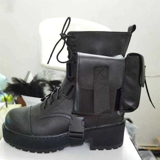 Chunky Black Goth Boots