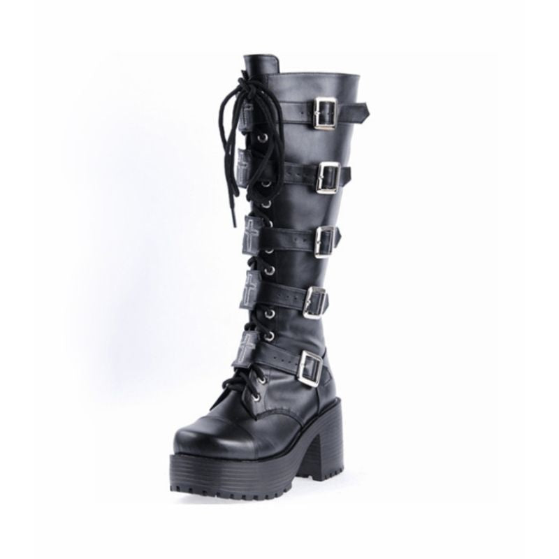 VELVET MORPHEUS PLATFORM BOOTS