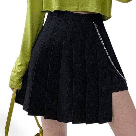 Wicked Scholar Pleated Punk Skirt