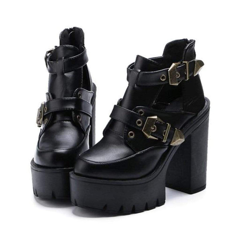 Grunge Buckle Heels