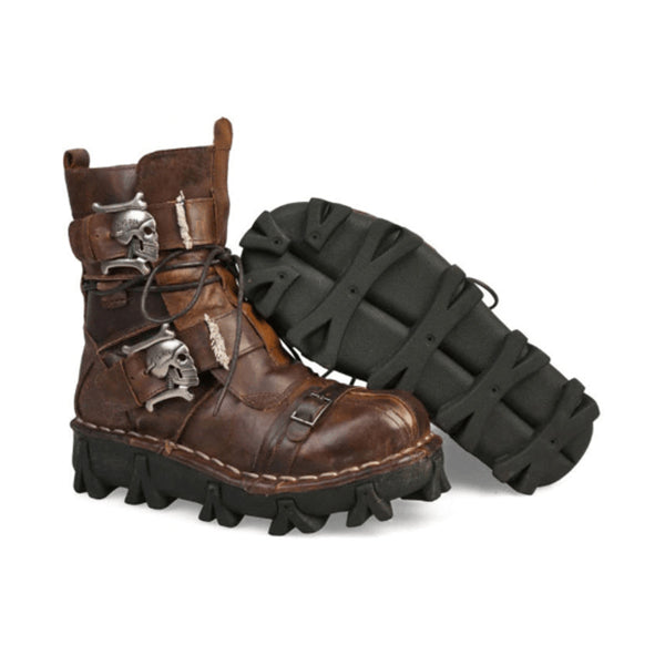 Skull Punk Motorcycle Boots