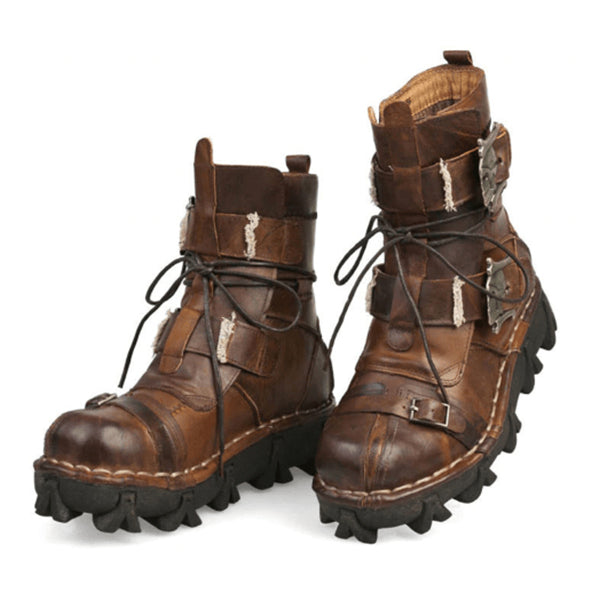 Skull Punk Motorcycle Boots