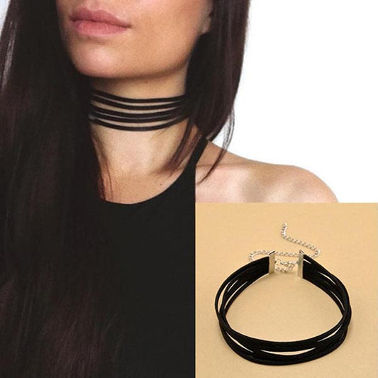 Masochism Black Velvet Choker Necklace
