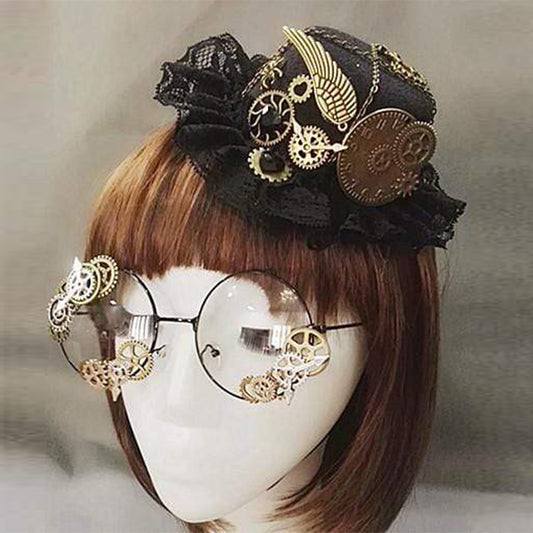 Steampunk Victorian Hat-headband and Glasses