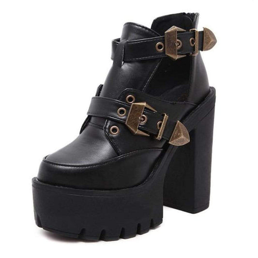 Grunge Buckle Heels