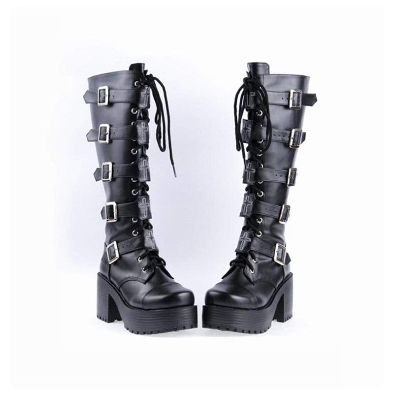 VELVET MORPHEUS PLATFORM BOOTS