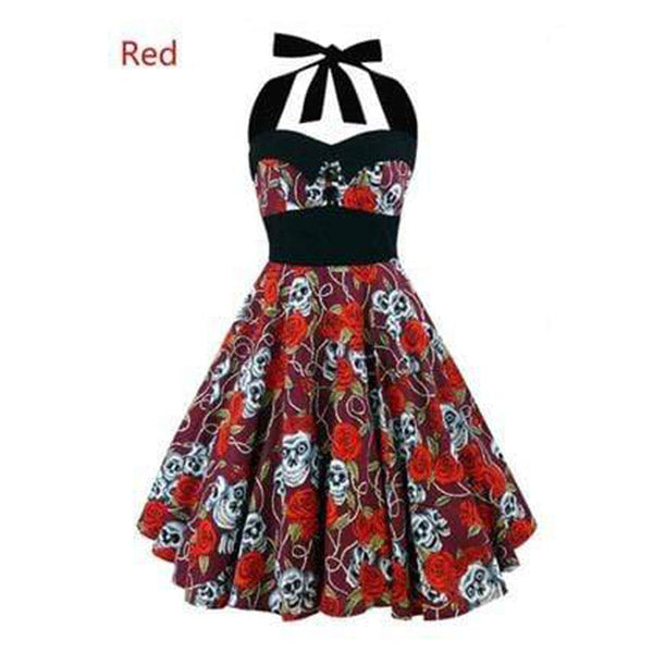Retro Skull Party Dress