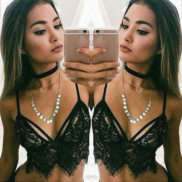 Crop Top Floral Bralette Bra
