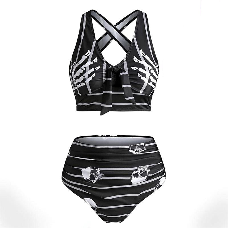Retro Skull Tankini Swimwear