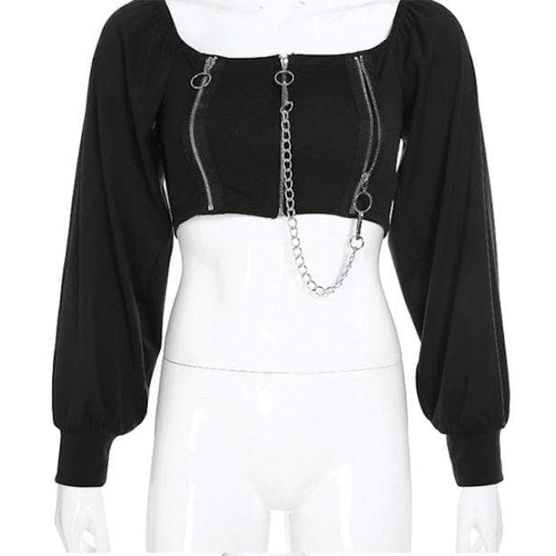 Death's Door Puff Sleeved Top